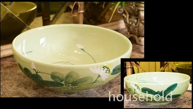 復古陶器洗面器 陶器製の洗面台 手洗い