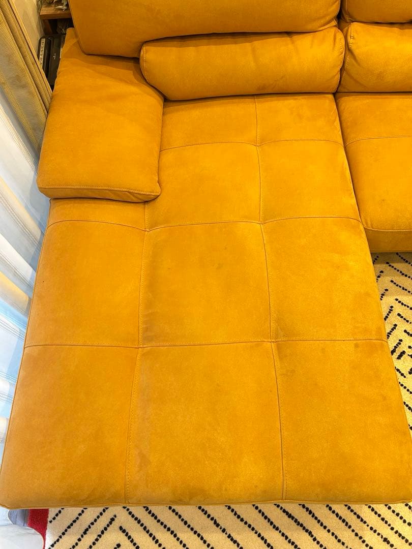 リラックスフォーム　レザーテックス　3人掛け カウチソファ トレビソ　関家具