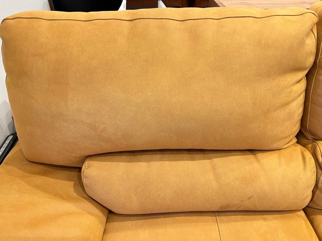 リラックスフォーム　レザーテックス　3人掛け カウチソファ トレビソ　関家具