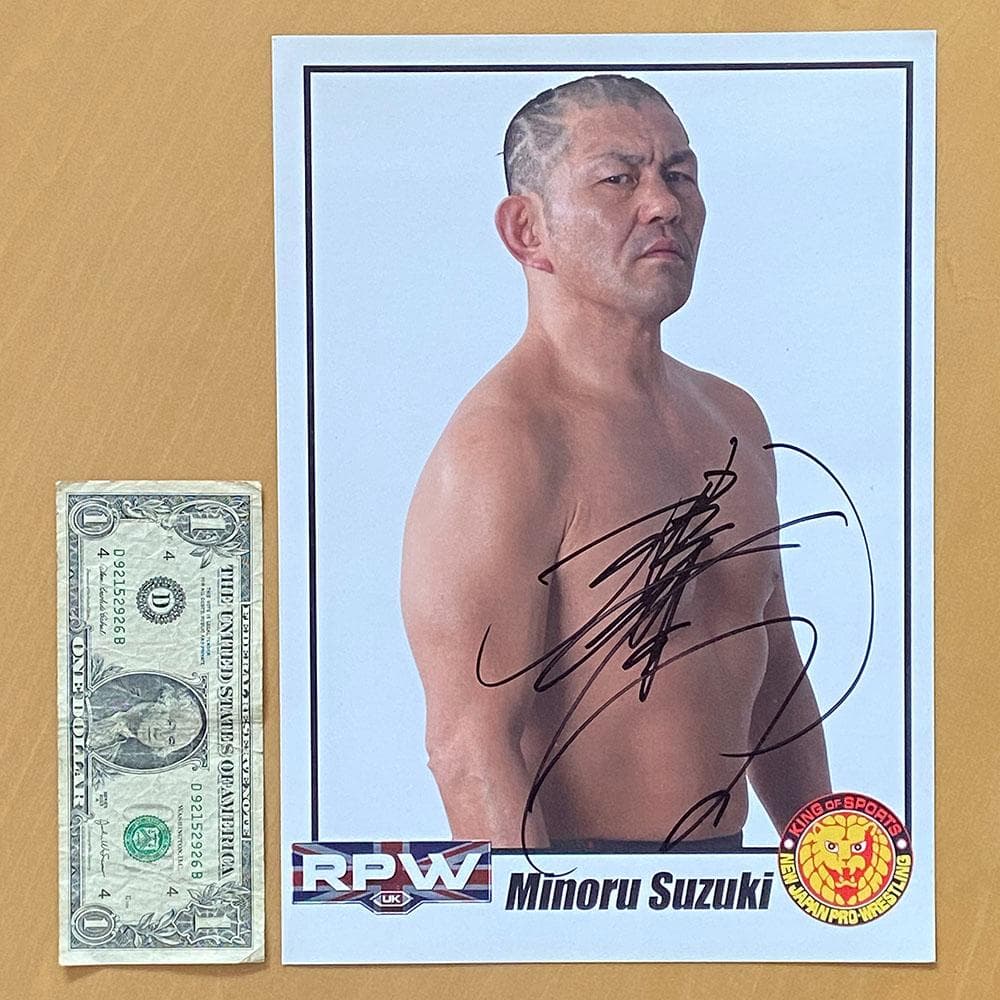 新日本プロレス 直筆サイン入りポートレート 鈴木みのる - メルカリ