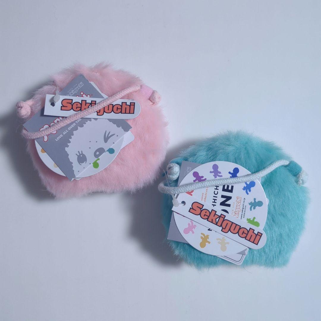 当時物 】カラーモンチッチポーチ コインパース ピンク ブルー 2点セット