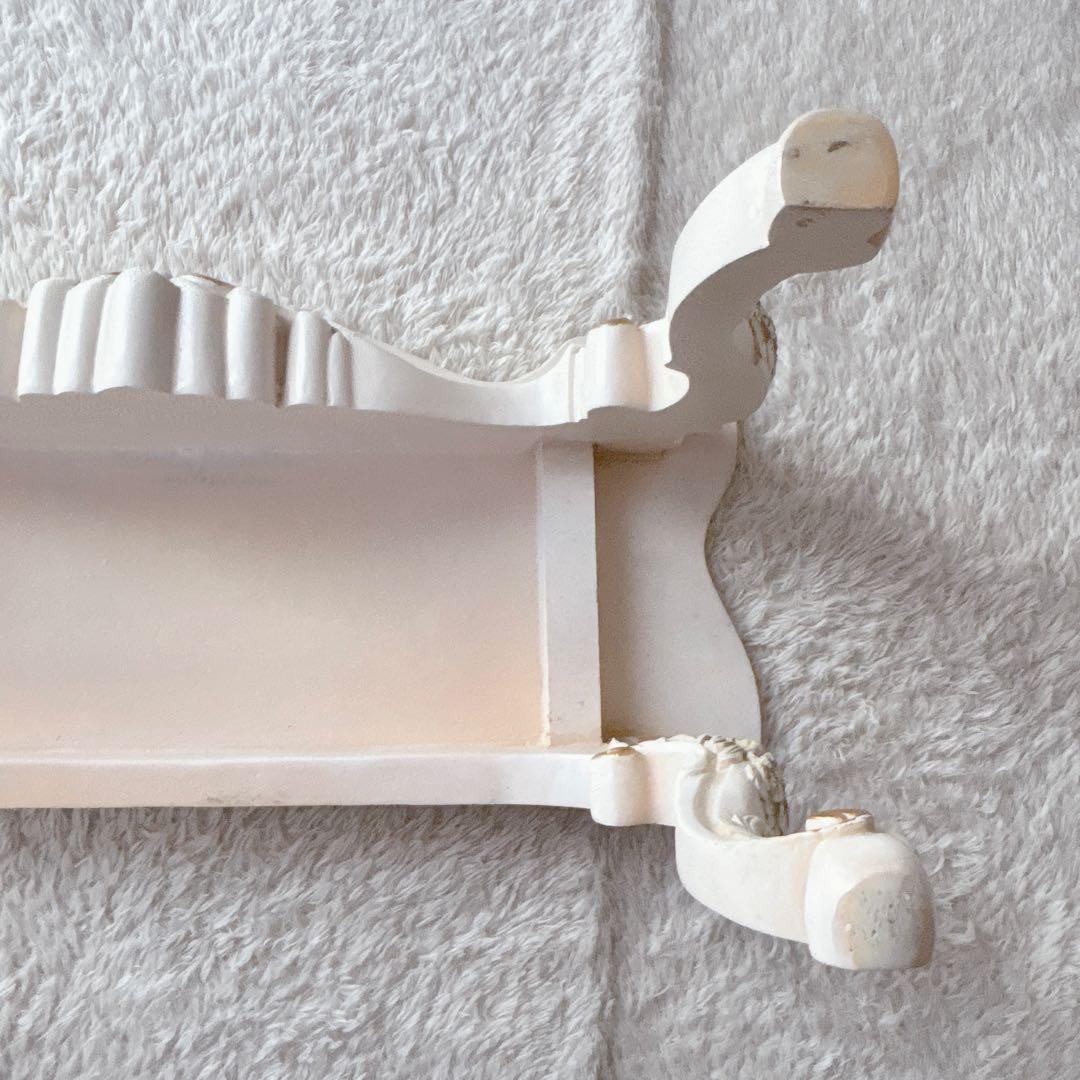 美品】北欧レトロ ロココ調 猫脚 センターテーブル ローテーブル 座卓ホワイト