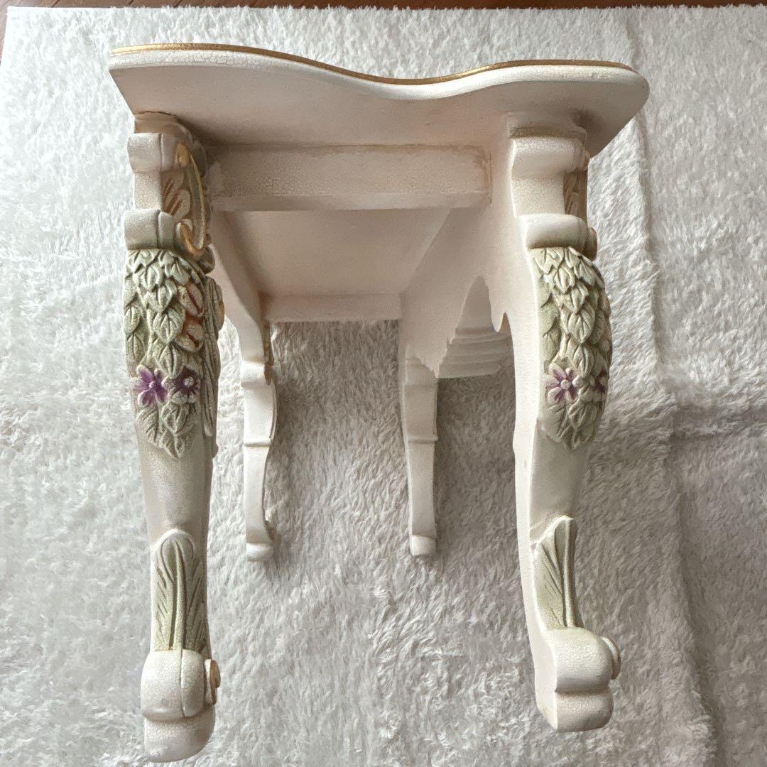 美品】北欧レトロ ロココ調 猫脚 センターテーブル ローテーブル 座卓ホワイト