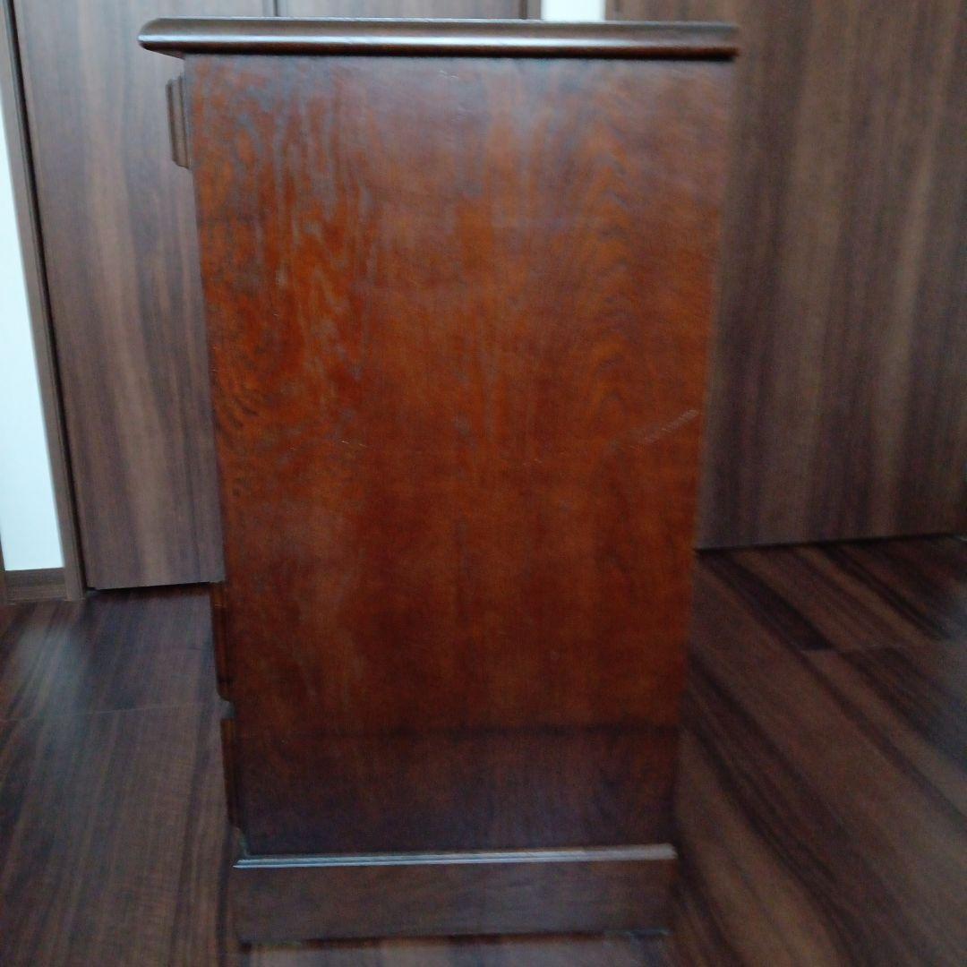 昭和レトロ家具 越後民芸 木製電話台・サイドチェスト高さ約86cm