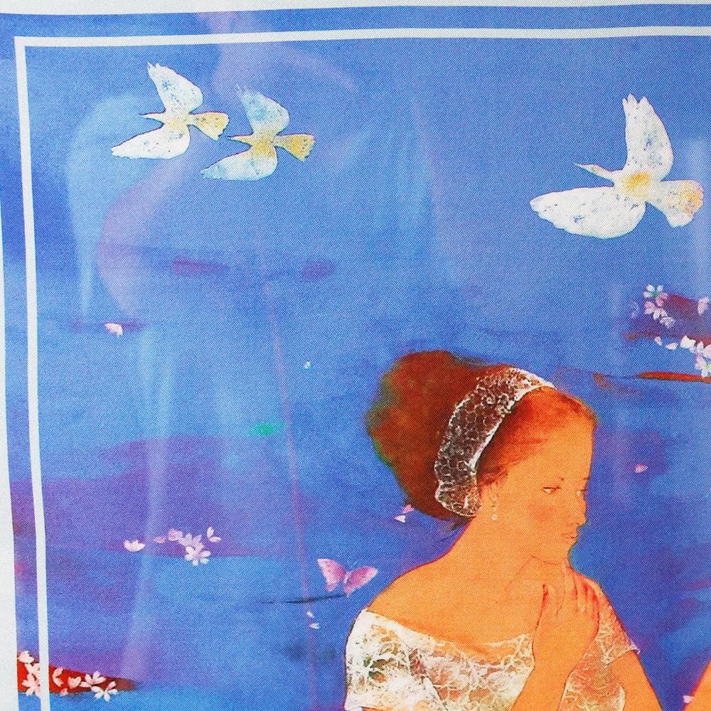 田村能里子 ファンケル銀座展示作 シルクプリント 女神の壁画 額付