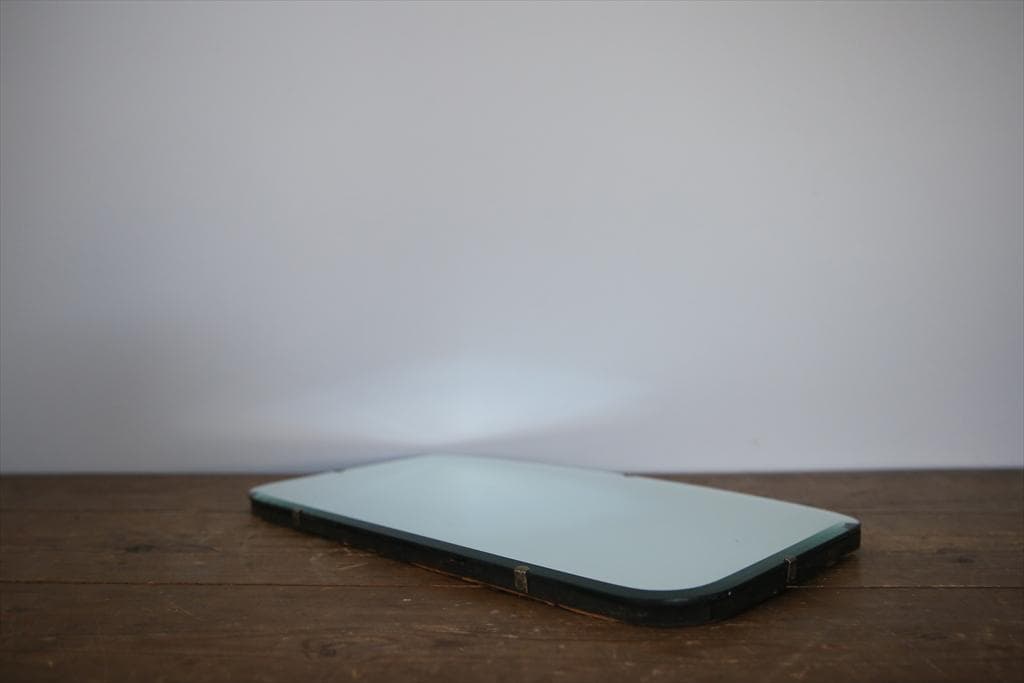 英国アンティーク壁掛けカッティングミラー/ベベルドミラー/鏡(92-58-2)