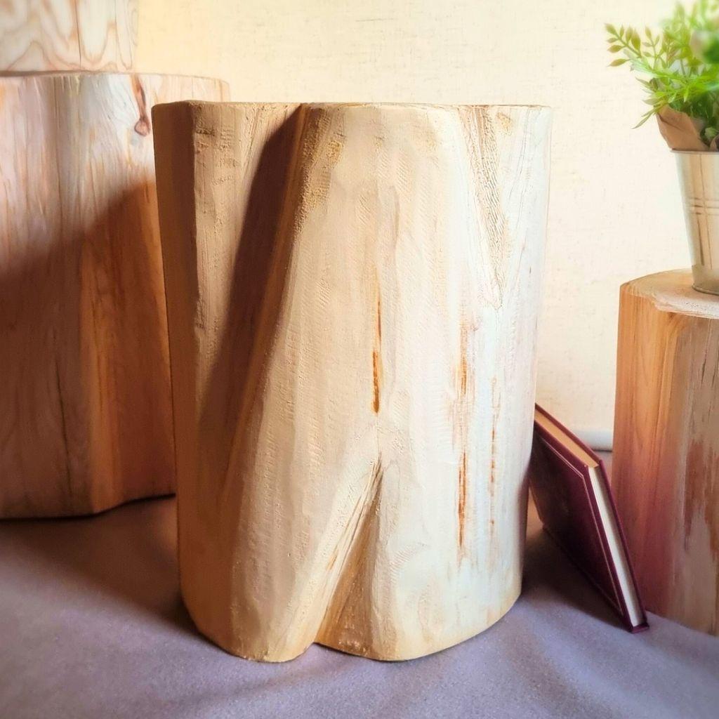 ナチュラルウッドのテーブル・スツール 無垢無塗装