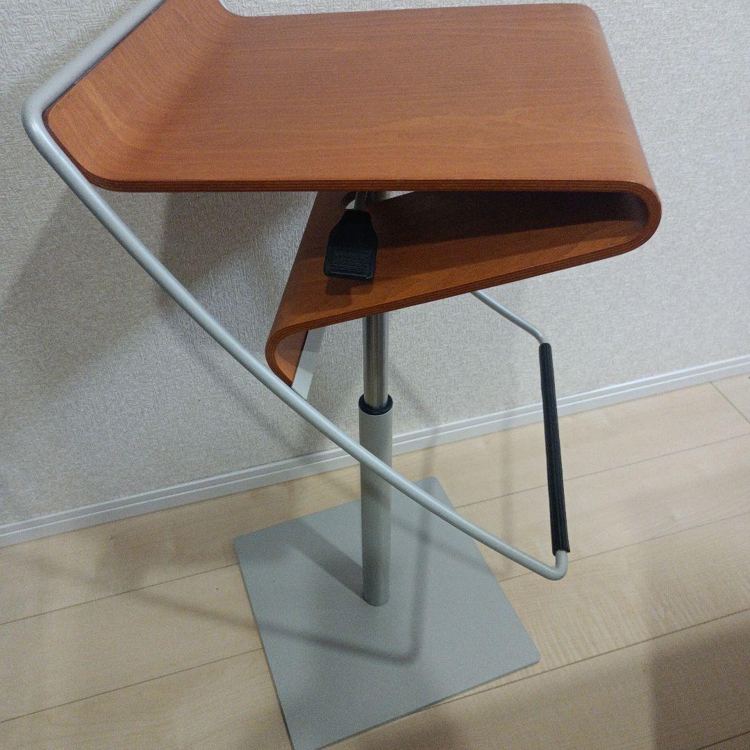 希少　イタリア製 昇降式ヴィンテージ カウンターチェア スツール プライウッド