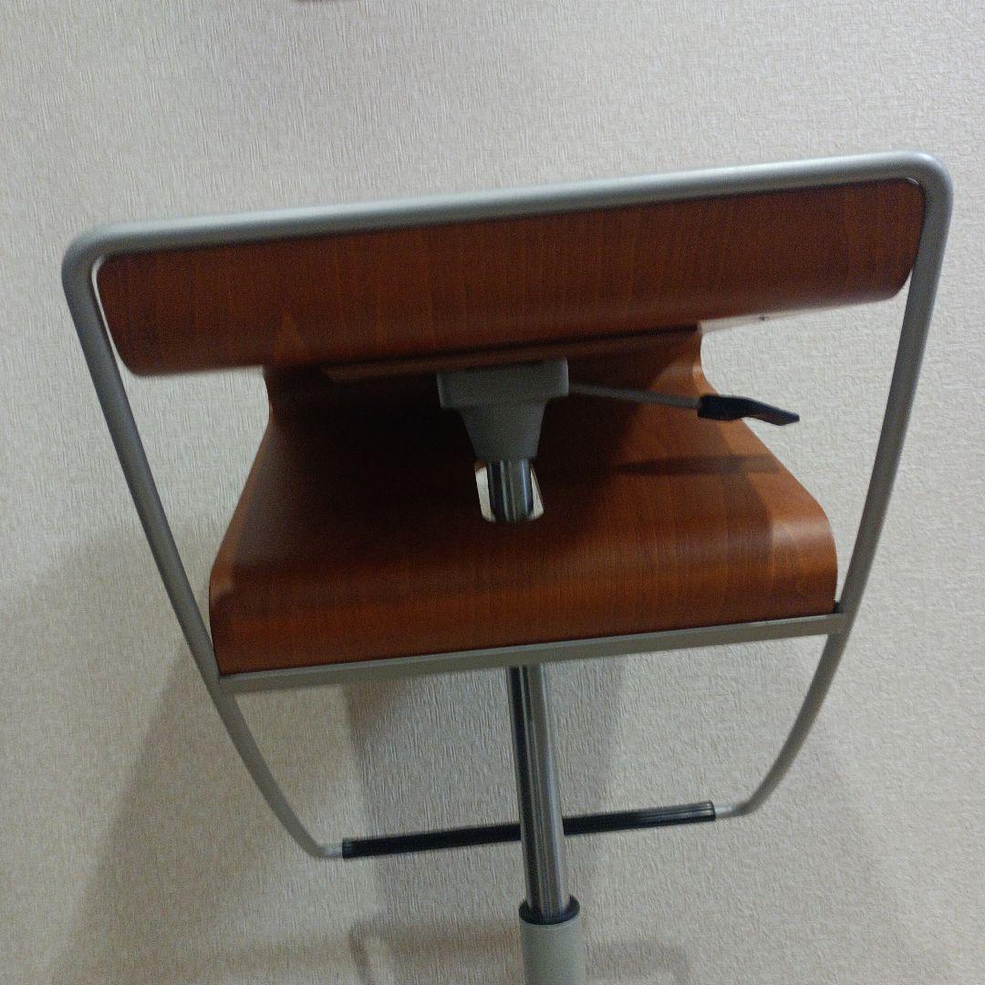 希少　イタリア製 昇降式ヴィンテージ カウンターチェア スツール プライウッド