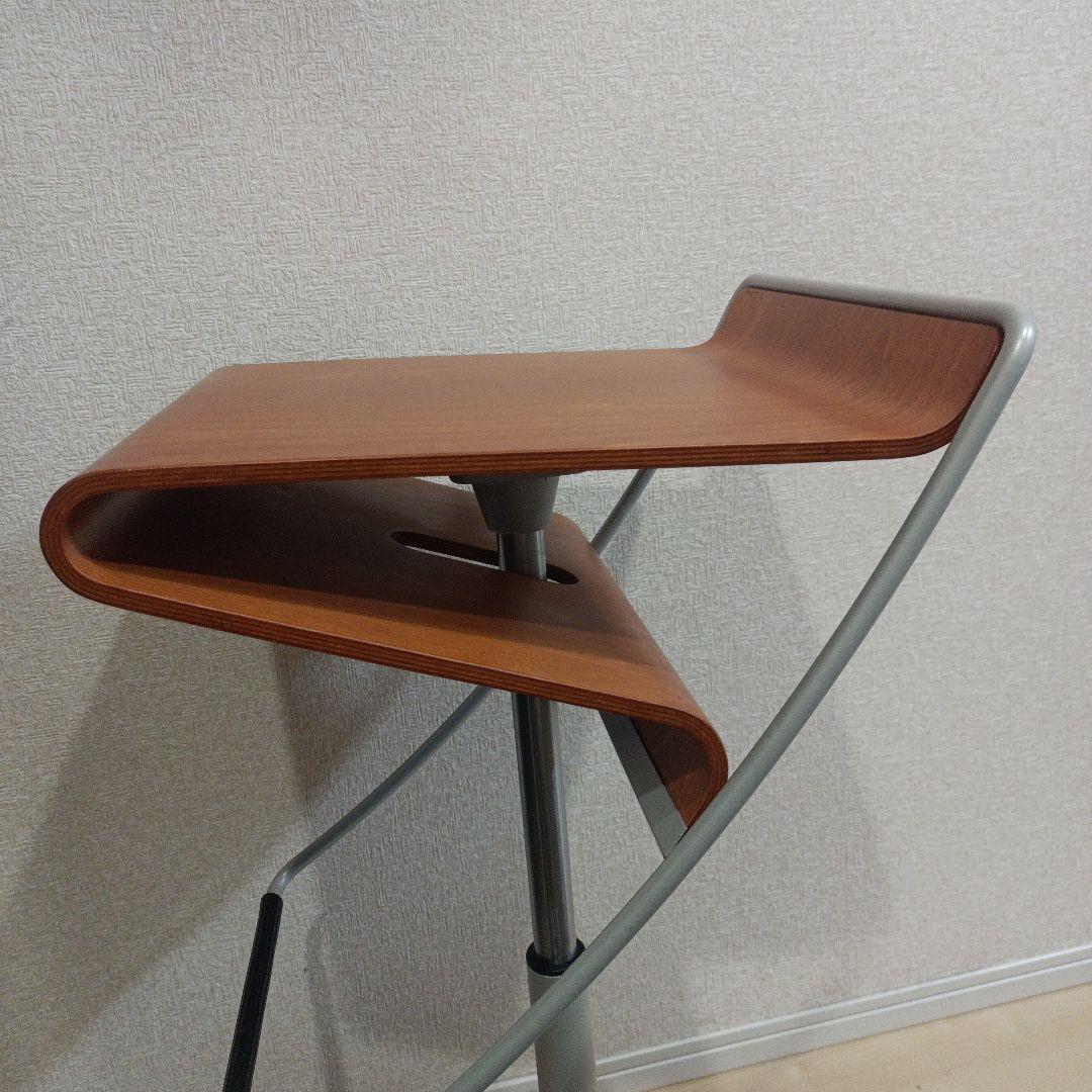 希少　イタリア製 昇降式ヴィンテージ カウンターチェア スツール プライウッド