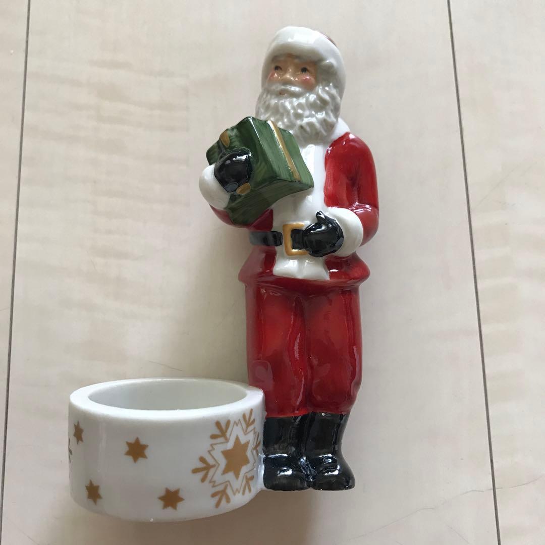 ビレロイ&ボッホ　サンタクロース　キャンドル　ホルダー　フィギュリン　クリスマス