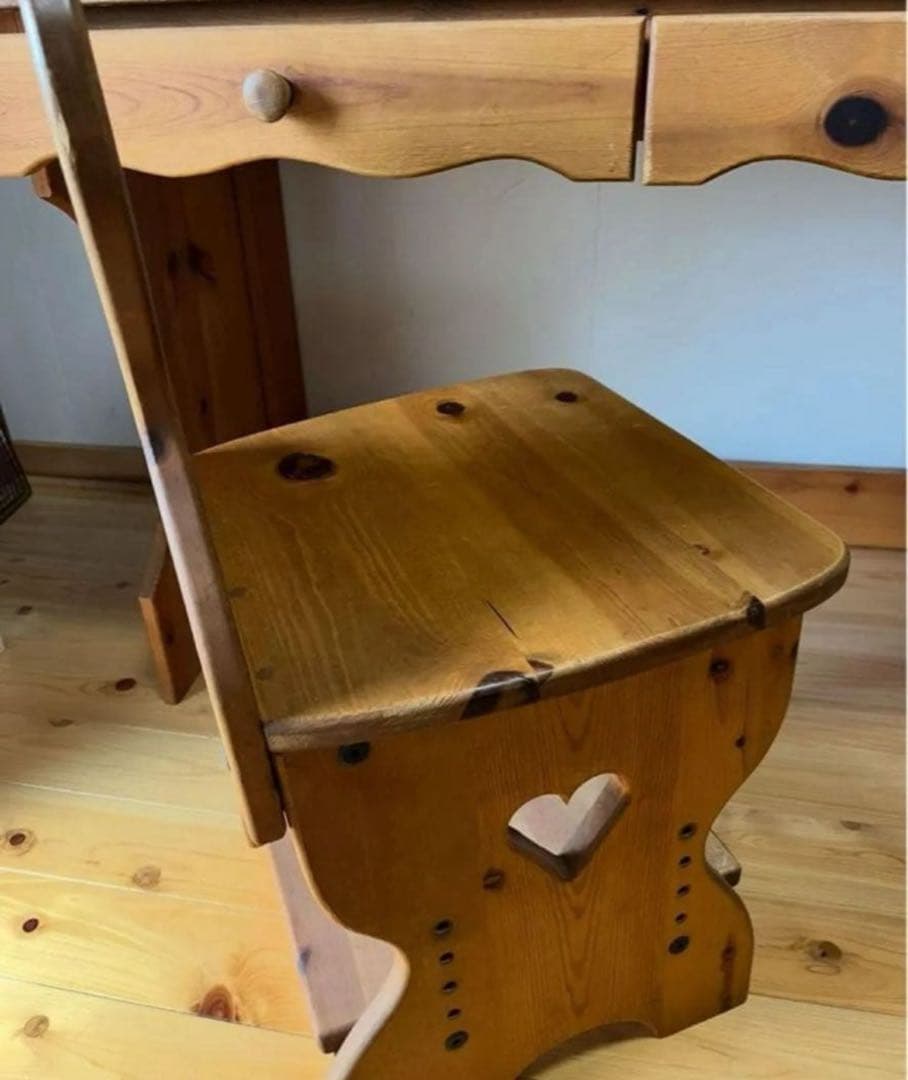 勉強机 木製 デスク 机 ナチュラル テーブル 学習机 天然木　カントリー　家具