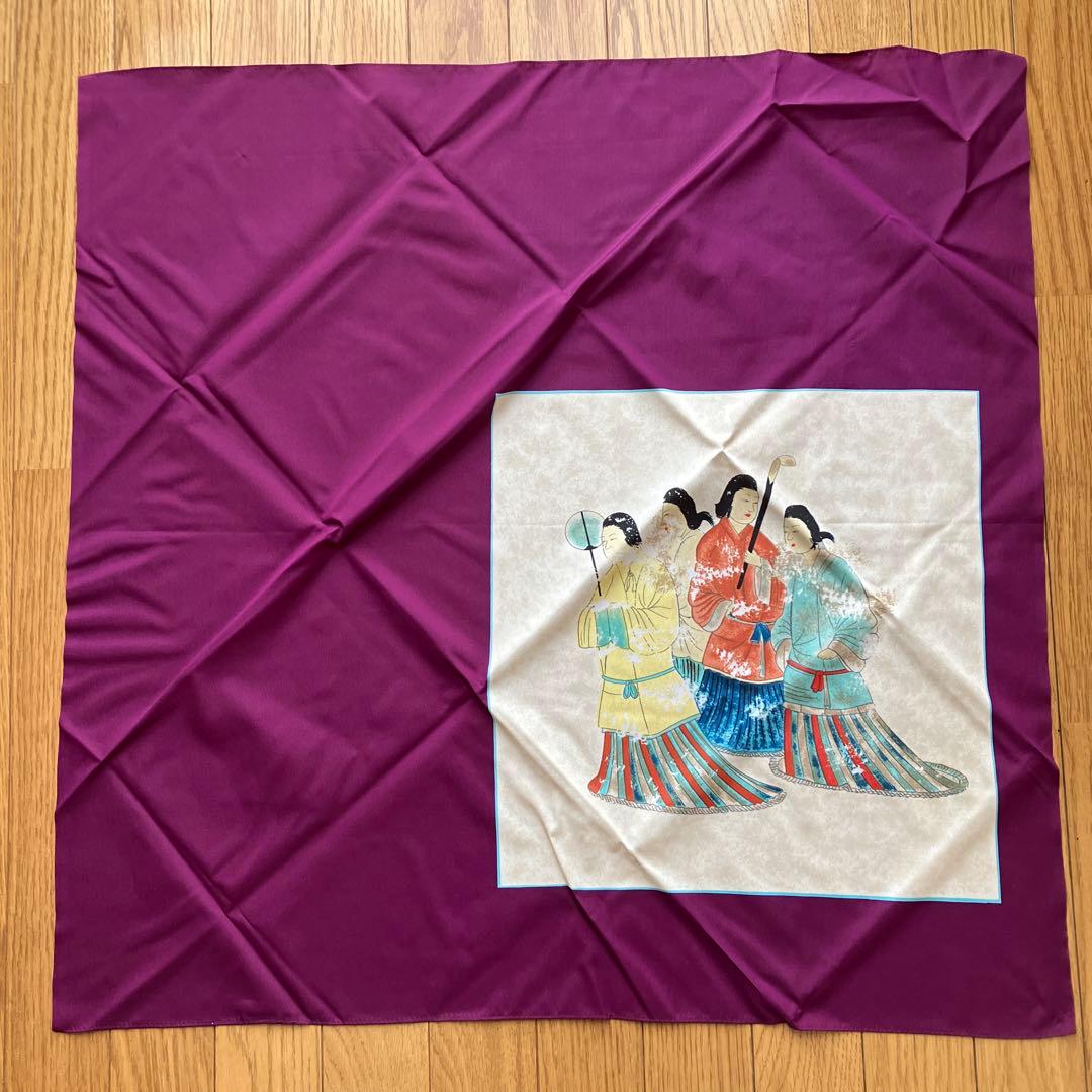 昭和レトロ 紫色 風呂敷 松原染工場製 - メルカリ