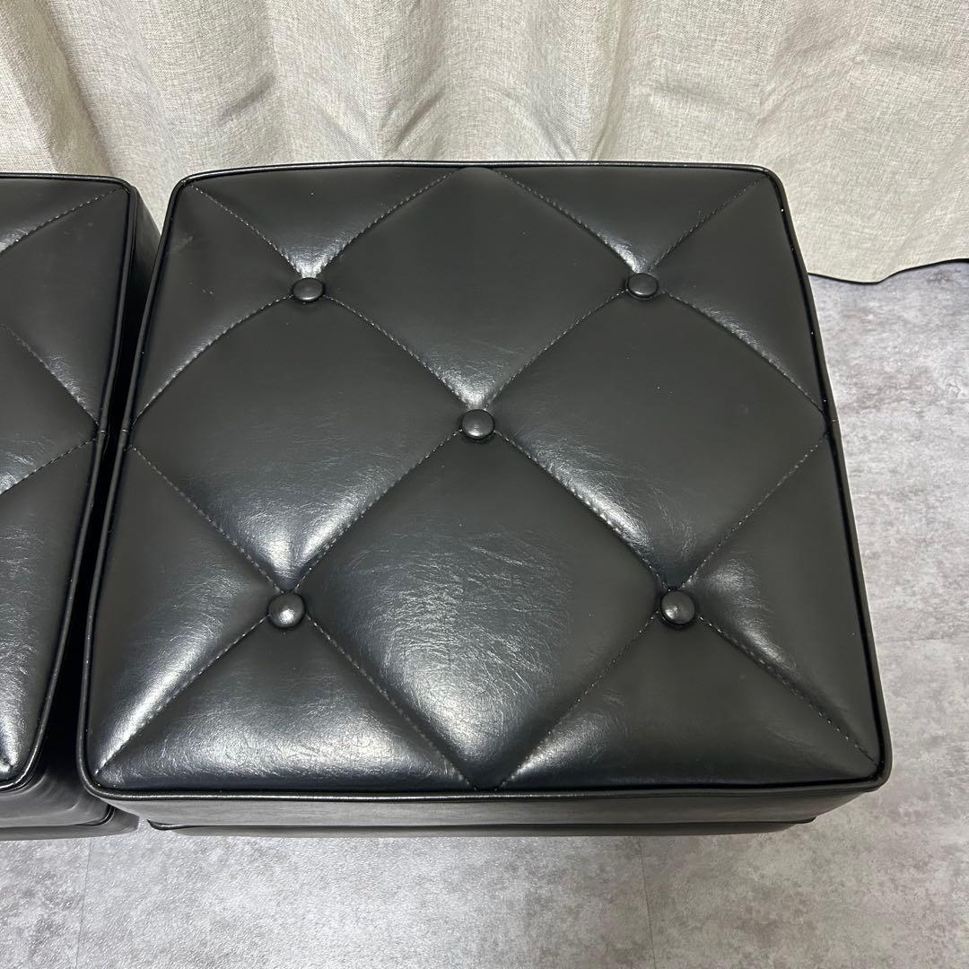 カリモク60 Kチェア2シーター オットマン×2セット ブラック 15万