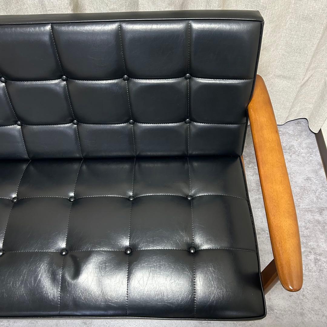 カリモク60 Kチェア2シーター オットマン×2セット ブラック 15万