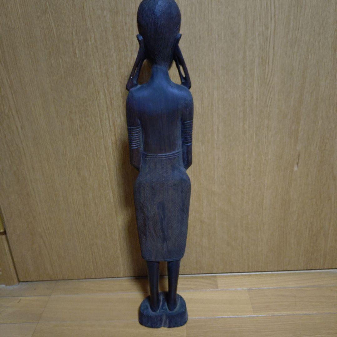 南 アフリカ製木製彫刻アート 原木削り出し❗