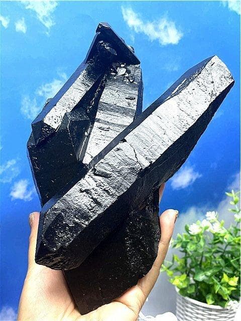 2020gAAA級【魔除け】◆天然モリオン黒水晶原石 B88C6/329C14C