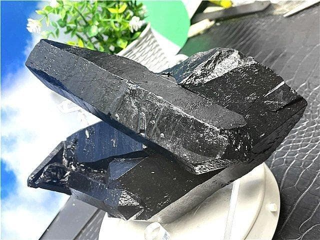 2020gAAA級【魔除け】◆天然モリオン黒水晶原石 B88C6/329C14C