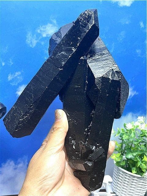 2020gAAA級【魔除け】◆天然モリオン黒水晶原石 B88C6/329C14C