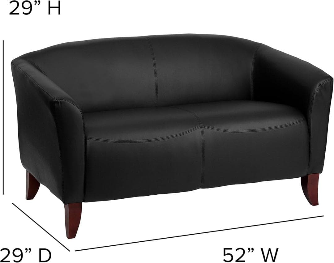 フラッシュファニチャー 2人掛けソファー ブラック 111-2-BK-GG