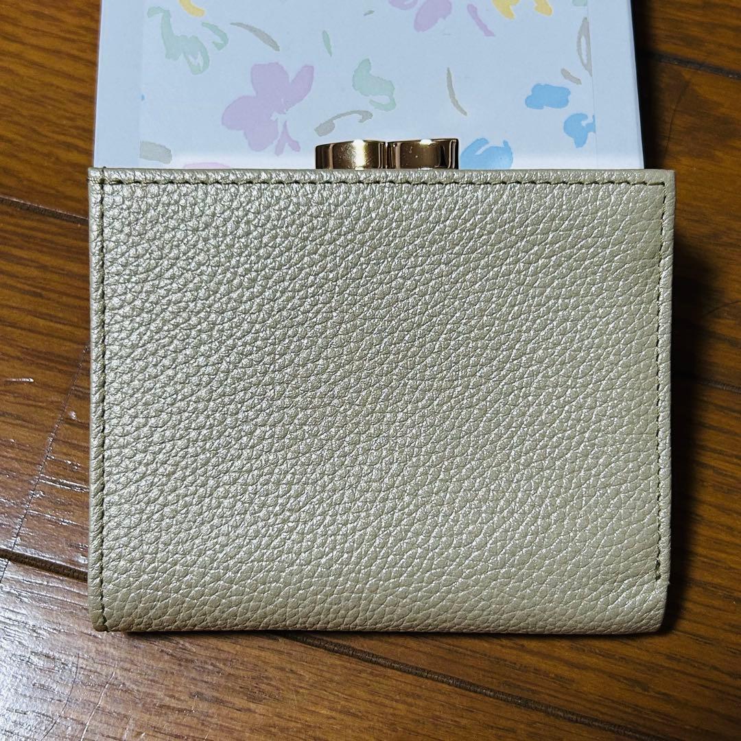 新品未使用》皇居限定がま口財布/シャンパンゴールド/菊の御紋/高級
