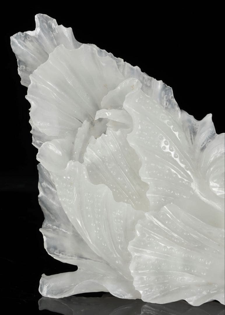 中国美術 白玉彫刻 白菜 置物 飾石 天然石 縁起物 開運 古玩 古美術 骨董品