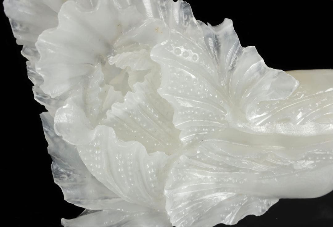 中国美術 白玉彫刻 白菜 置物 飾石 天然石 縁起物 開運 古玩 古美術 骨董品