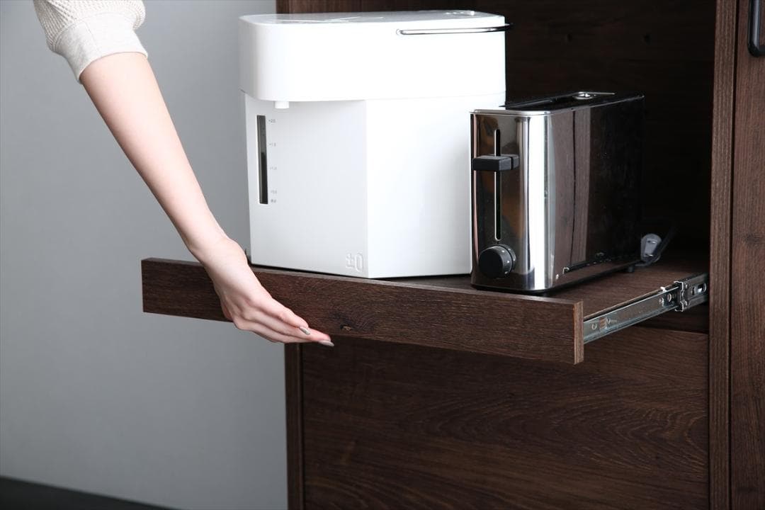 【送料無料】【幅80cm】オープン棚 キッチン収納 ガラス扉 レンジ