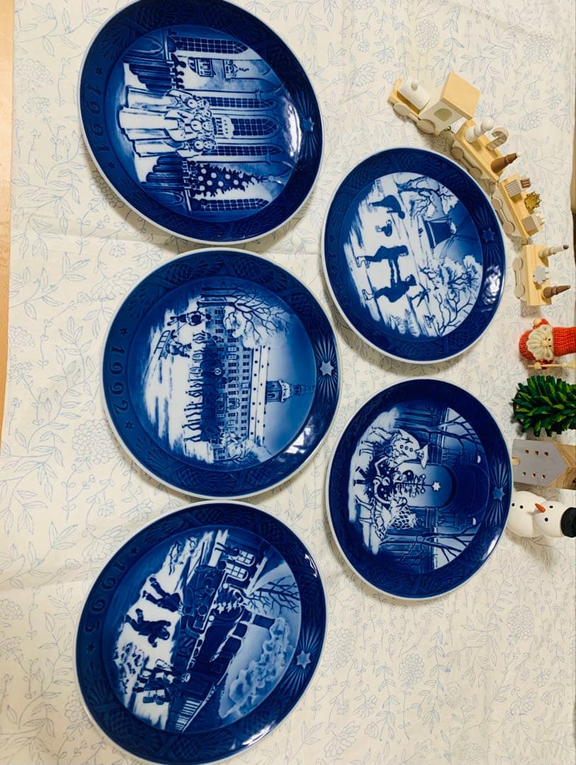 【未使用品】ロイヤルコペンハーゲン　クリスマスプレート　5枚セット