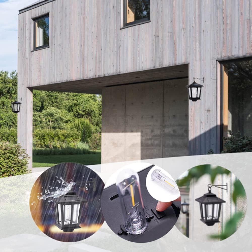 レトロ アンティーク 自動点灯 ソーラーライト 2個セット