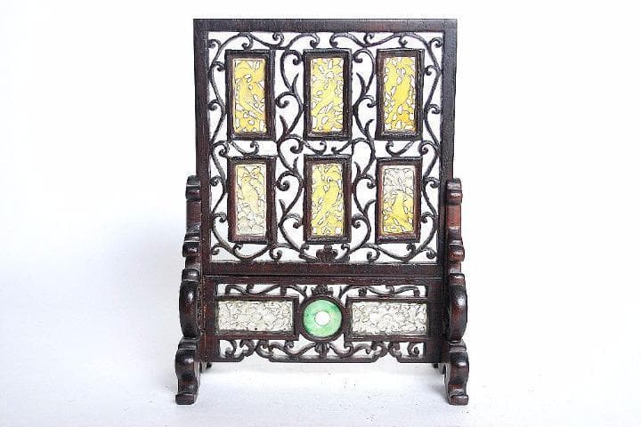 中国 古い翡翠の置物 骨董