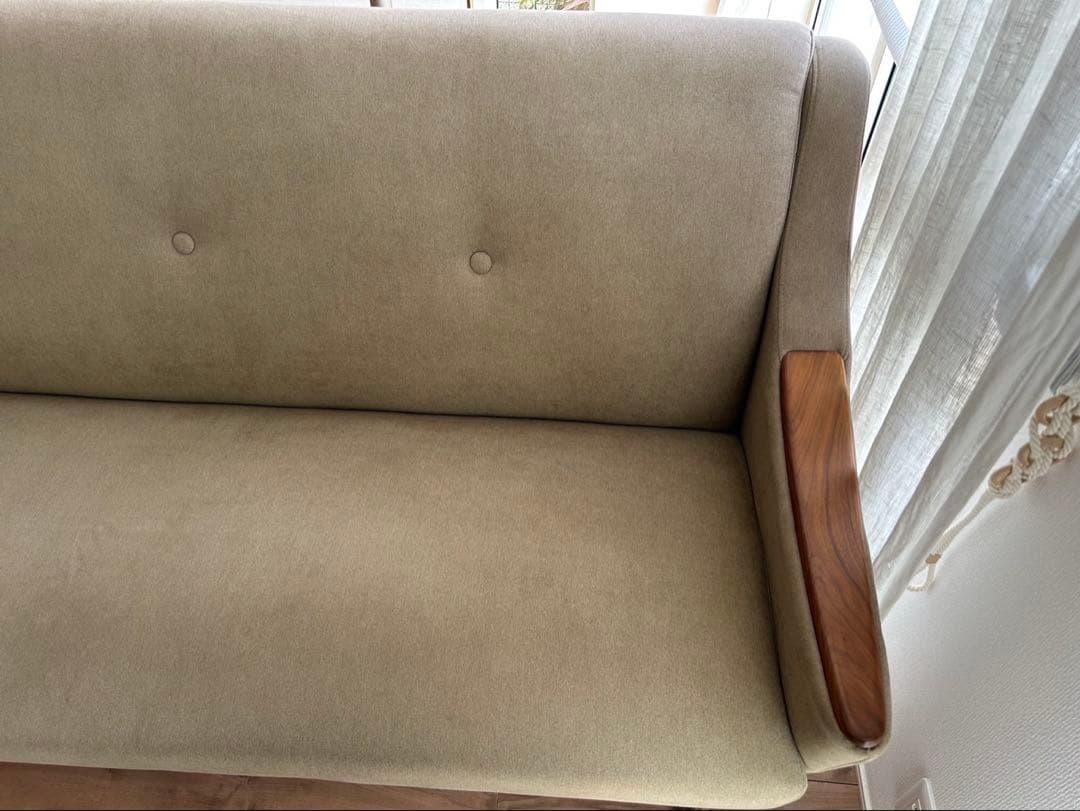 KOLN(コルン)2.5Pソファ　ウォールナット材　ファブリック 　関家具