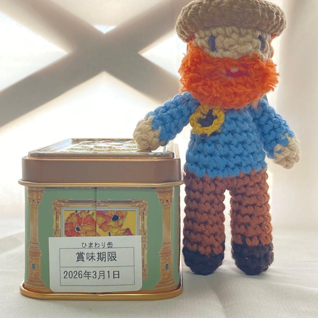 東京都美術館 ゴッホ展 あみぐるみ キーホルダー 青山デカーポ 缶