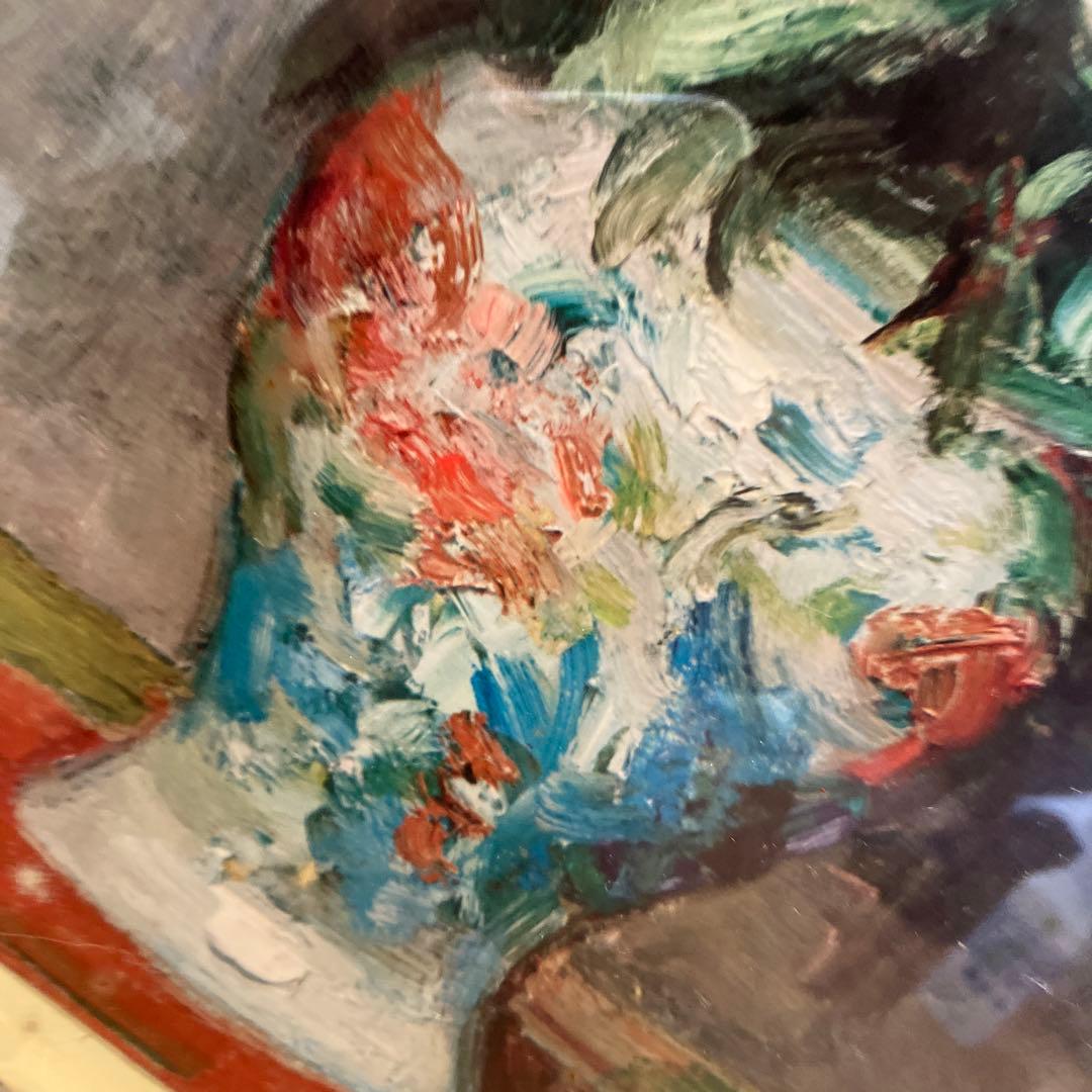 ヴィンテージ ダイフ Marcel Dyf 花瓶の花 複製画 油絵 絵画 華