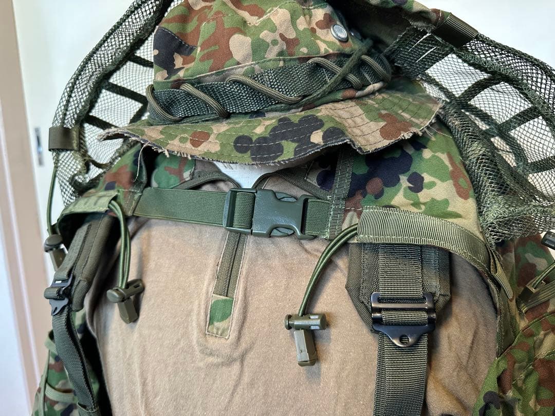 サバゲー入門】陸自2型迷彩トップス&ハーネスセット 付属品多数 初心者向け