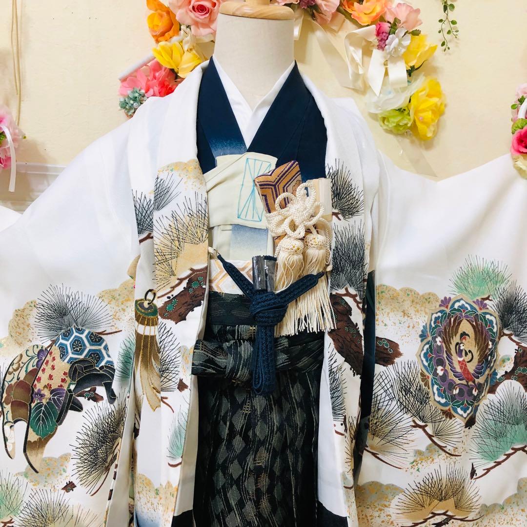 七五三男の子⭐︎5歳　のしめ　鷹　兜　暈し染め　⭐︎金彩⭐︎刺繍⭐︎完全フルセット銘品