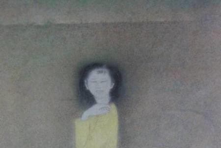 高山辰雄、【少女】、希少な額装用画集より、新品額装付、状態良好