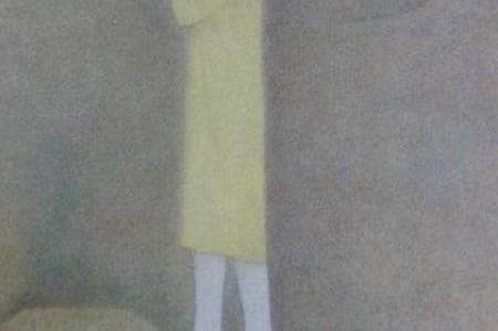 高山辰雄、【少女】、希少な額装用画集より、新品額装付、状態良好