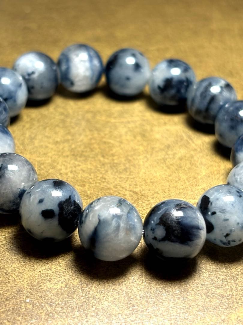 【再入荷】ブルーラビットヘアー千層ブレスレット13㎜（新品未使用）内径17