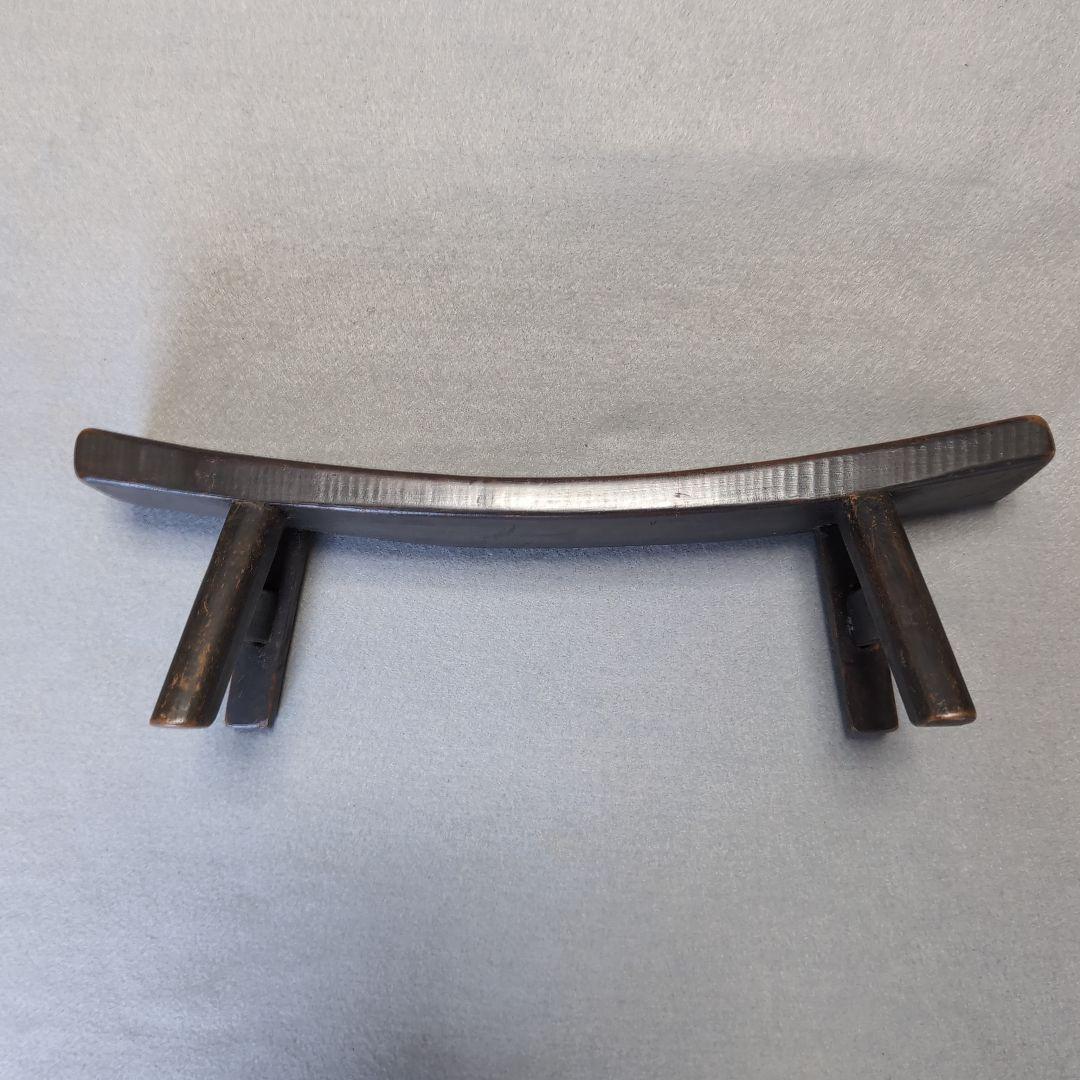 李朝 木製枕 枕 寝具 李朝家具 李朝工芸 李朝木工品 彫刻台 曲線デザイン