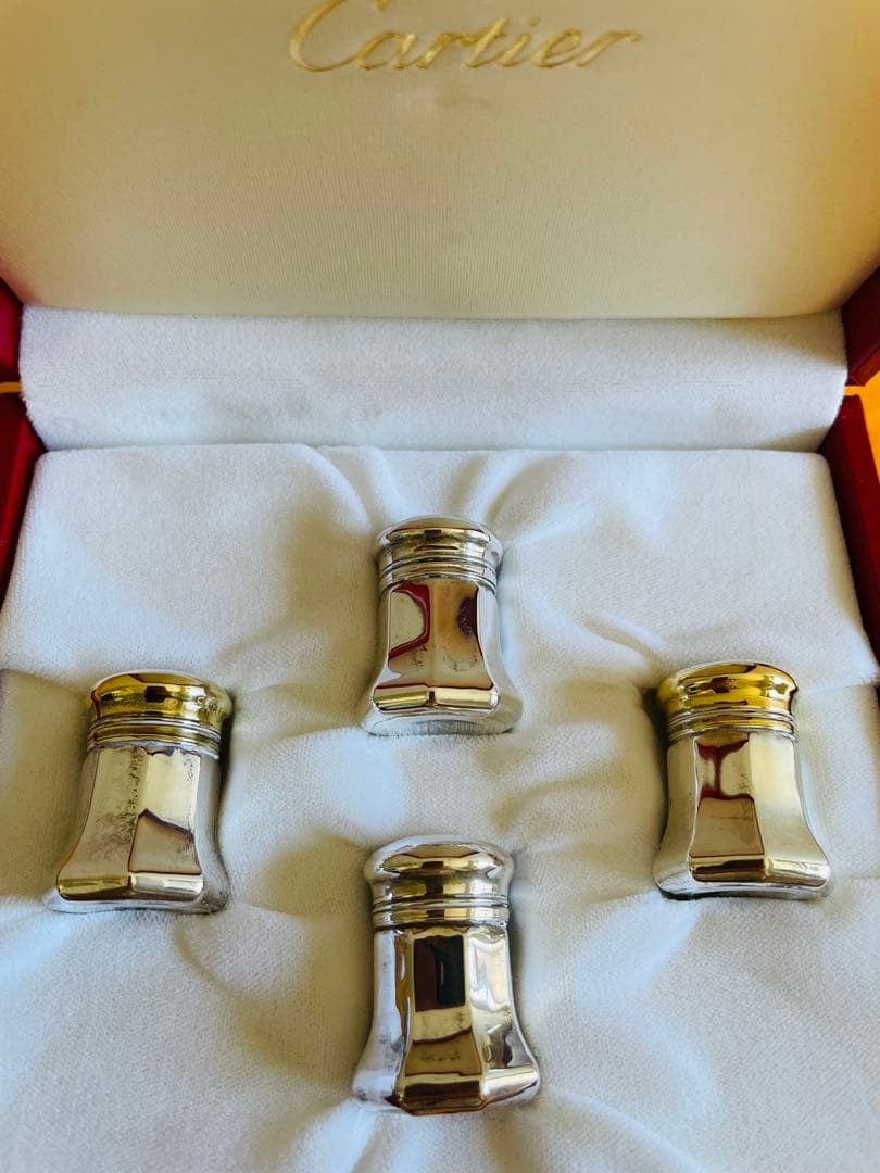 Cartier スターリングシルバー卓上スパイス4個セット - メルカリ