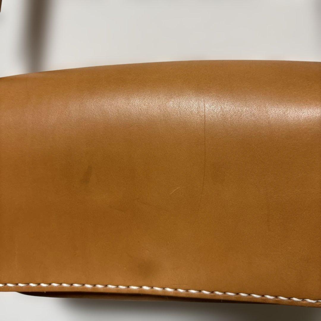 栃木レザー　ヌメ革　ショルダーバッグ　ハンドメイド