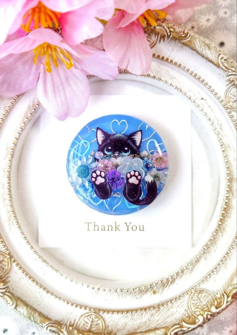 レジン 猫 ヘアゴム ブローチ ポニーフック No.546 - メルカリ