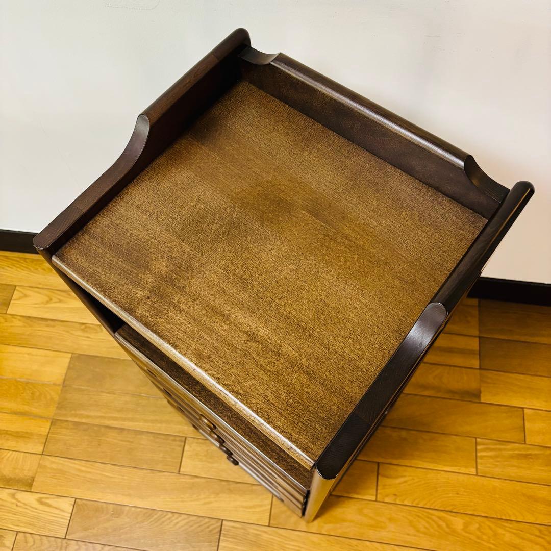 美品　karimoku　カリモク家具　電話台　4段チェスト キャビネット