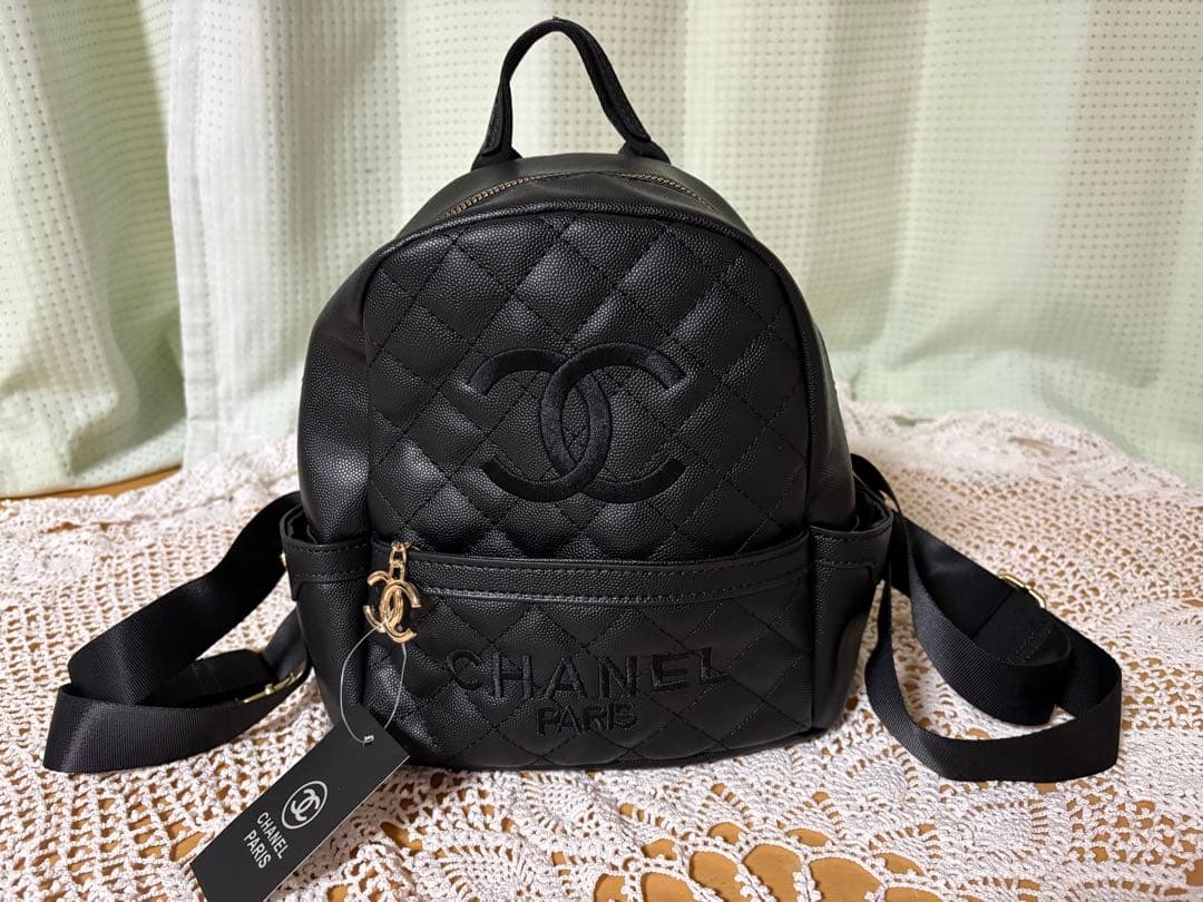 CHANELシャネル ノベルティ ブラック リュック バッグ 未使用 - メルカリ