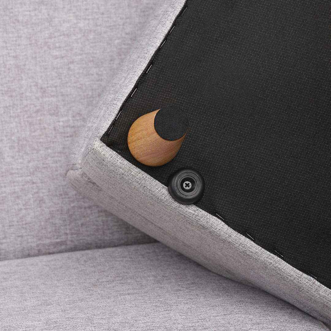 ソファ足踏み 履物台 収納スツール 多機能一体型 ライトグレ