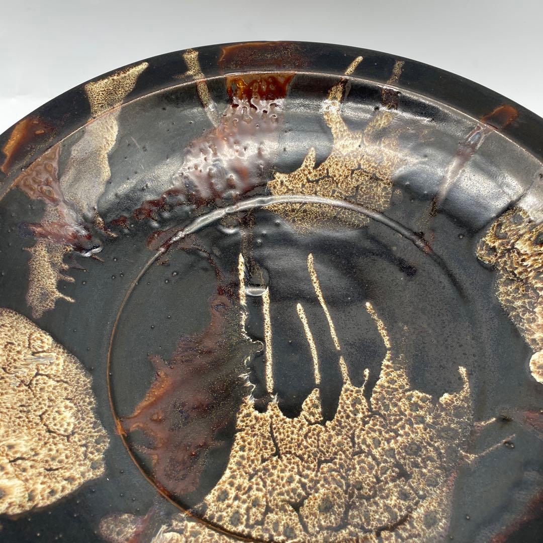 鳥取民藝　牛ノ戸焼中井窯先代　大皿47cm、6.6kg 飾り皿