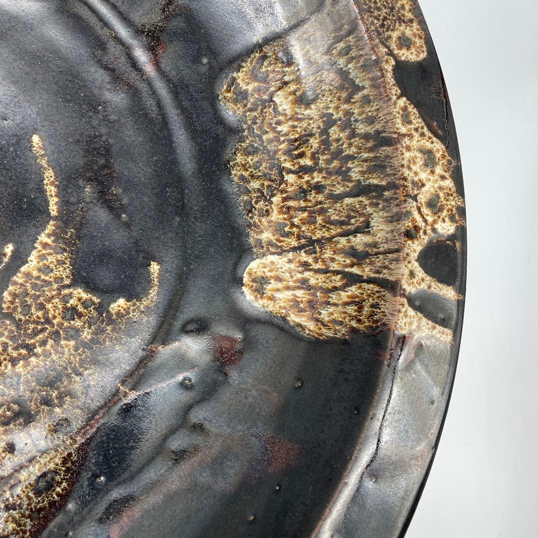 鳥取民藝　牛ノ戸焼中井窯先代　大皿47cm、6.6kg 飾り皿