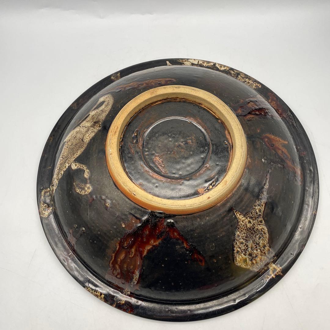 鳥取民藝　牛ノ戸焼中井窯先代　大皿47cm、6.6kg 飾り皿