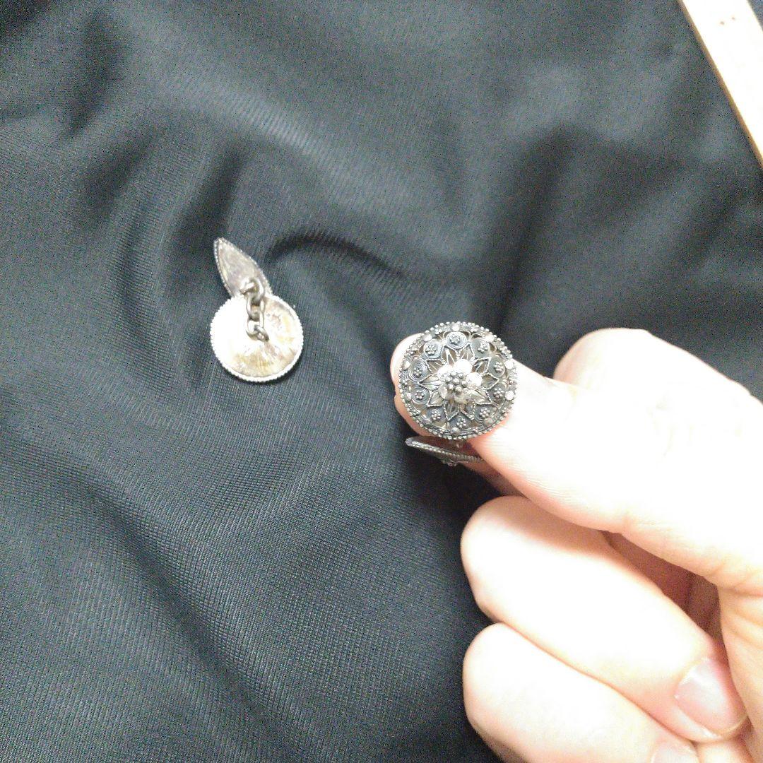 ヴィンテージ シルバー HSN 800 バリ インドネシア カフスボタン レア